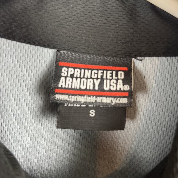 Springfield Armory USA Polo Small Black/Red Stripe - Picture 2 of 5
